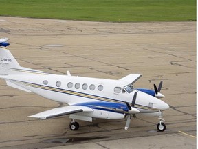 A King Air plane is shown in this Alberta government handout photo. Premier Jim Prentice announced Tuesday he will sell the provincial fleet of four aircraft.