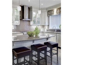 The kitchen in the Garnet A show home by Mattamy Homes in Southwinds.