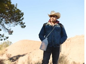 Michael Pena shown in a scene from Frontera. Magnolia Pictures