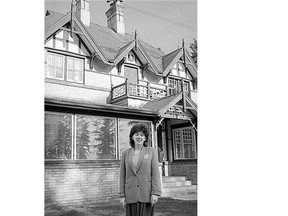 Mitzie Wasyliw at the Bow Valley Ranche in 1996, the historic building she vowed to bring “back to life” after stumbling across the crumbling structure during a walk in Fish Creek a year earlier.