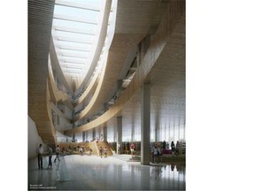 The grand atrium at the new Central Library.