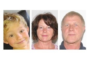 Nathan O'Brien and his grandparents Kathy and Alvin Liknes are shown in Calgary Police Service handout photos.