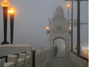 Calgarians experienced a relatively rare foggy morning in Calgary which made for a moody commute into work on Thursday Oct. 30, 2014.