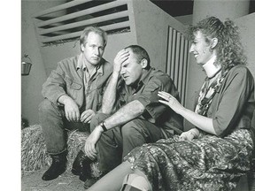 The original cast of The Life History of the African Elephant in a 2000 production: Brian Jensen, David LeReaney and Barabara Gates-Wilson. The trio are starring in the revival of Clem Martini’s one-act play, which opened Monday at Lunchbox.