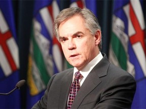 Premier Jim Prentice was joined by Education Minister Gordon Dirks as he announced 230 capital projects consisting of new schools and modernized schools at the McDougall Centre on October 8, 2014.