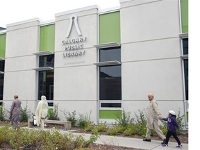 Saddletowne public library in Calgary on Friday, Sept. 12.