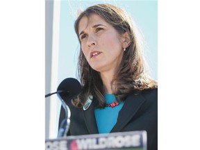 Sheila Taylor, announces her candidacy for Calgary-West, in Calgary, on October 1, 2014.