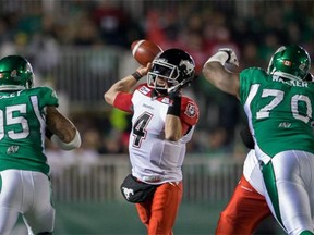 Stampeders quarterback Drew Tate put together the winning drive as Calgary beat the Saskatchewan Roughriders 31-24 at Mosaic Stadium.