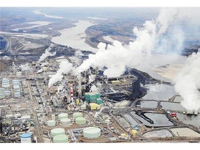 The Suncor oilsands extraction facility near Fort McMurray, Alberta.