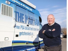 Survivor David Lunn, who drives the Prostate Cancer Centre’s Man Van, says free PSA testing saves lives and shouldn’t be discouraged.