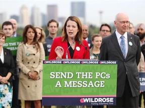 Wildrose leader Danielle Smith and Wildrose candidate for an upcoming byelection in Calgary-Elbow, Col. John Fletcher, officially launch the campaign at Altadore park in Calgary
