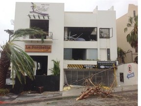 The windows of this retail complex in San Jose del Cabo were ripped out by Hurricane Odile. Photo Courtesy/Brianna Furtney