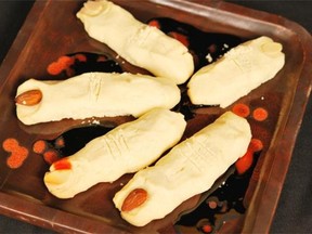 Witches fingers cookies for ATCO Blue Flame Kitchen article.