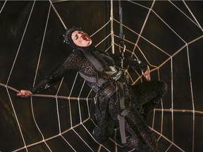 Manon Beaudoin plays Charlotte the spider in Charlotte's Web, the holiday production of Alberta Theatre Projects.