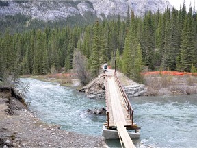Spray Bridge in Banff National Park was replaced after last June's flooding.