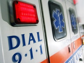 (Stock image) An ambulance arrives at the Foothills Hospital.