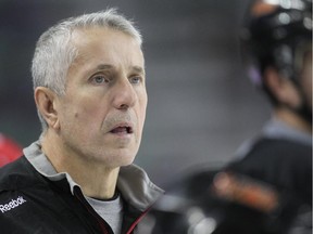 Calgary Flames coach Bob Hartley kept Friday's practice informative.