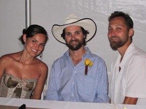 Kyle Ruppe, centre, is pictured with his sister Kim and brother Justin.