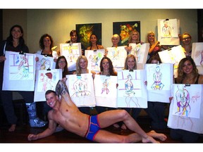 CALGARY, AB.; NOVEMBER 9, 2014  -- Drawn to Men Art Party. The model went by the name of Jake. (Jodi Robbins/Calgary Herald) For Real Life story by Jodi Robbins
