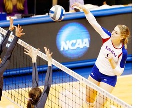 Calgary’s Caroline Jarmoc will go down as one of the best players in the history of Kansas’ women’s volleyball program. Now she’s playing pro in Poland.