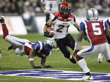 Joffrey Reynolds looks for open field during the 2008 Grey Cup final between the Montreal Alouettes and the Calgary Stampeders.