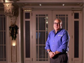 David Fishof, founder of the Rock 'n Roll Fantasy Camp, was photographed in the lobby of the Fairmont Palliser Hotel in Calgary.