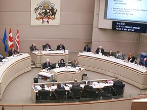 Calgary City Council listens to the public presentations in City  Council chambers on Monday November 24, 2014.