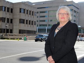 Sharon Carry, president and CEO of Bow Valley College, outside the school in July 2011.