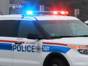 Gavin Young, Calgary Herald CALGARY, AB: April 06, 2013 - STK. Police car with lights on stock image. (Gavin Young/Calgary Herald)