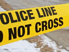 Police and crime scene tape stock image.