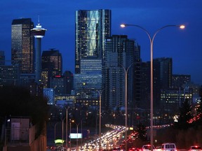 Gavin Young, Calgary Herald CALGARY, AB: NOVEMBER 05, 2014 -- STK. Traffic along Macleod Trail leading into downtown Calgary. (skyline, rush hour, roads) Gavin Young/Calgary Herald (For City section story by ) Trax#