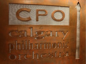 Gavin Young, Calgary Herald -  STK. The CPO Calgary Philiharmonic Orchestra sign/logo Gavin Young/Calgary Herald