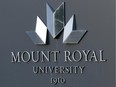 Gavin Young, Calgary Herald CALGARY, AB: NOVEMBER 07, 2014 --  STK. Mount Royal University logo sign. Gavin Young/Calgary Herald (For City section story by ) Trax#