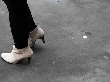 A pair of ankle booties with a shorter heel is a great way to instantly dress up your look.