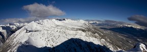 1000 peak view from Kicking Horse Mountain Resort, Canadian Rockies