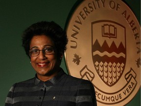 University of Alberta president Indira Samarasekera will leave her post in June 2015. She received $1.1 million in total compensation last year.