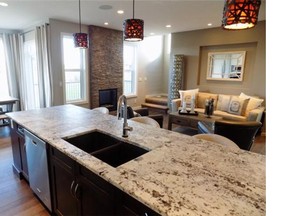 The kitchen in a show home by WestCreek Homes in Legacy. Marty Hope for the Calgary Herald