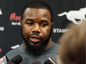 Stamps defensive Lineman Shawn Lemon is key to the unit's success, especially without injured players Charleston Hughes and DeQuin Evans.