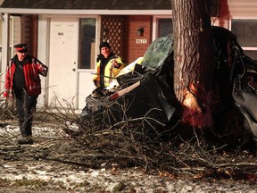 Members of the Calgary Police Service investigated a fatal accident on Memorial Drive NE at 44th Street on November 20, 2014. The road was closed while the investigated the crash which involved a vehicle wrapped around a tree.