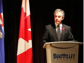 Premier Jim Prentice speaks at Bow Valley College’s 20th annual Premier’s Scholarship Luncheon on November 7, 2014.