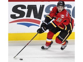 Calgary Flames left winger Johnny Gaudreau is the NHL's rookie of the month for December.