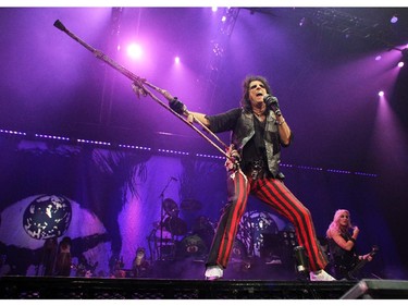 Rock legend Alice Cooper opened for Motley Crue at the Saddledome on November 19, 2014.