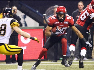 Calgary Stampeders wide receiver Rogers, Eric runs the ball during the 2014 Grey Cup.Calgary Stampeders wide receiver Rogers, Eric runs the ball during the 2014 Grey Cup.