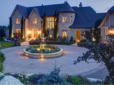 This gated chateau is inspired by estates in the hillsides of France.
