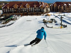 A skier heads for home at Kicking Horse Mountain Resort. Courtesy, Kicking Horse Mountain Resort