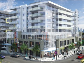 An artist's rendering of the exterior of the Lido by Battistella condo building in Kensington.