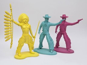 Bang Bang Kid resin cowboy and native figurines.