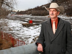 Warren Connell, Vice-President of Park Development with the Calgary Stampede, stands in front of what will become a large green space area in the new ENMAX Park along the east side of the Elbow River. The park is set to be completed next fall and will be used during the 2016 Calgary Stampede.