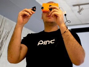 Pinc aims to bring virtual reality to smartphone users by using a case that converts to virtual reality goggles.