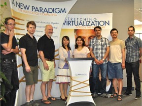 The team at DataGardens, from left:  Gerrit Renker, Aaron Young, Geoff Hayward (CEO), Dan Han, Claudia Camacho, Hossein Azari, Shi Jin and Francisco Berridi.